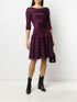 chevron-patterned midi dress